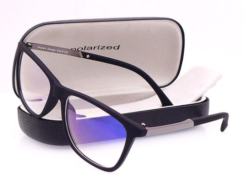 PolarZONE Okulary do komputera męskie z filtrem Blue Light