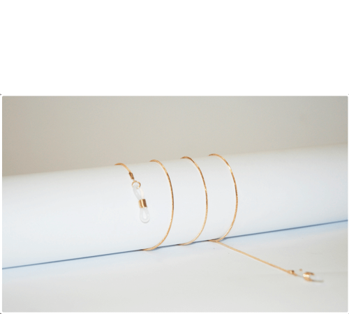 Cienki łańcuszek do okularów złoty