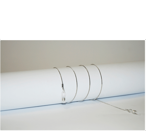 Cienki łańcuszek do okularów srebrny