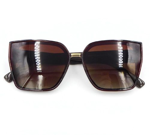 Brązowe damskie okulary przeciwsłoneczne