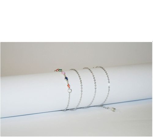 Łańcuszek do okularów srebrny