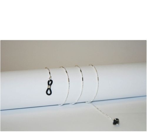 Srebrny łańcuszek do okularów