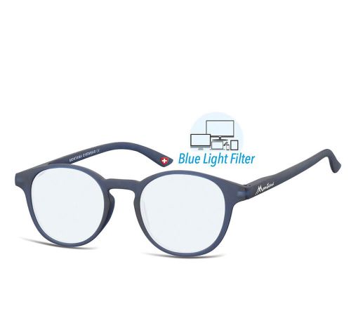 MONTANA Owalne okulary do komputera Blue Light +1.50