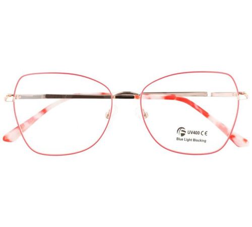 Czerwone damskie okulary do komputera