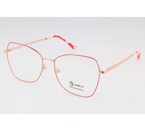 Czerwone okulary zerówki damskie