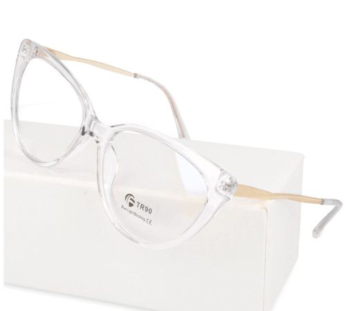 Damskie transparentne okulary do komputera