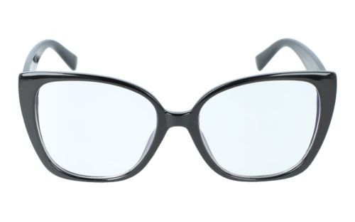 Damskie okulary do komputera czarne kocie polarzone 985kc front