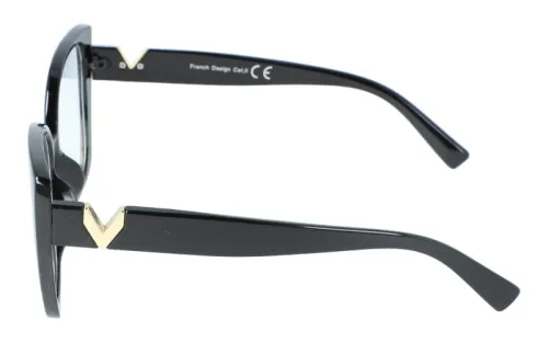 Modne okulary zerówki blue light polarzone 895kc bok zausznik
