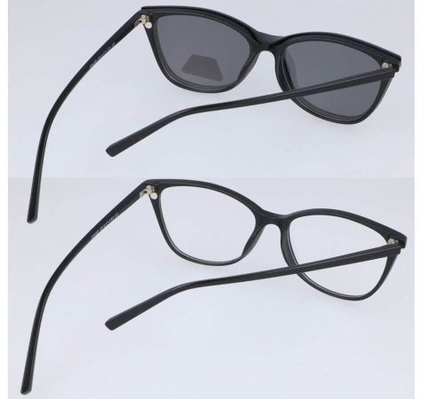 Damskie okulary zerówki kocie