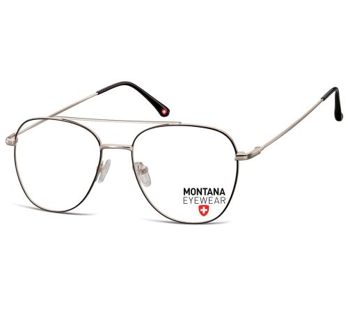 MONTANA Oprawa korekcyjna srebrne pilotki