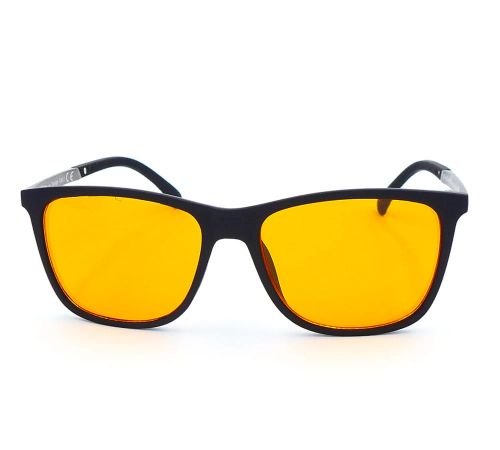 Okulary blokujące światło biohacking pomarańczowe soczewki polarzone 760 bm front