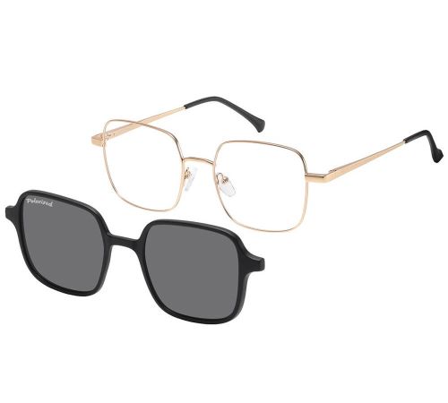 Okulary korekcyjne damskie Sunoptic MC98 – widok z przodu z nakładką clip-on.