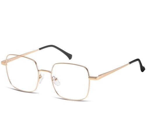 Złote oprawki damskie Sunoptic MC98 – widok z przodu bez nakładki.