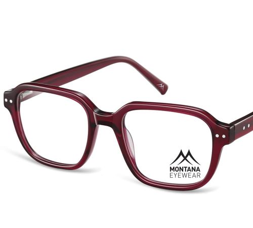 Montana Eyewear MA36D – oprawki bordowe, ujęcie 3/4; oprawki korekcyjne unisex, acetat, zawiasy flex