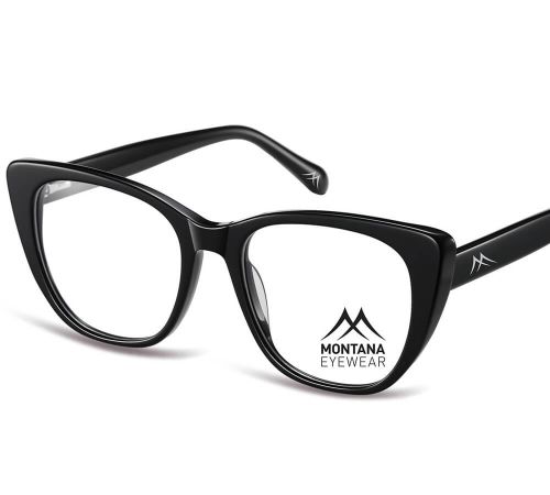 Montana Eyewear MA35 – damskie czarne oprawki motylkowe 51, widok na wprost