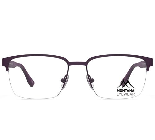 Okulary Montana MM579D – front, kształt kwadratowy, półramka, kolor purple
