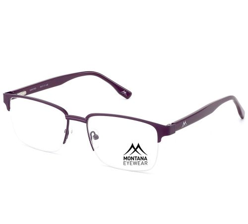 Montana MM579D – bok oprawki, zawias flex i zausznik w kolorze mat dark purple
