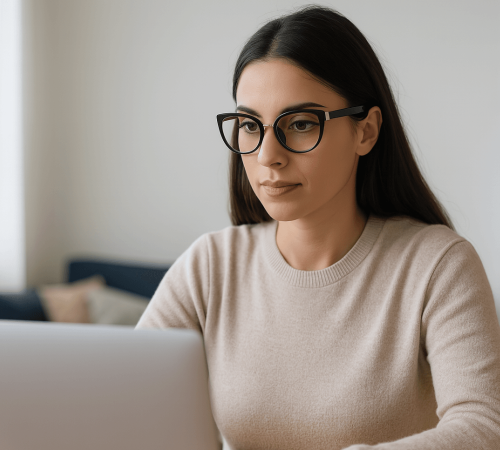  PolarZONE Okulary do komputera damskie zerówki  