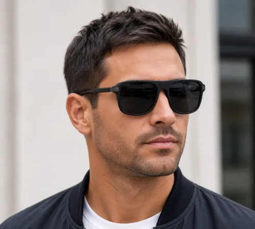 Czarne matowe okulary polaryzacyjne Polarized P 8004CM