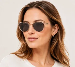 Transparentne damskie okulary fotochromowe cat eye
