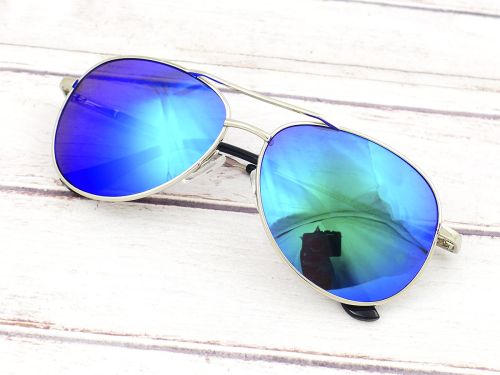 Okulary dziecięce przeciwsłoneczne z niebieską lustrzaną soczewką Prius KSM 2 Z